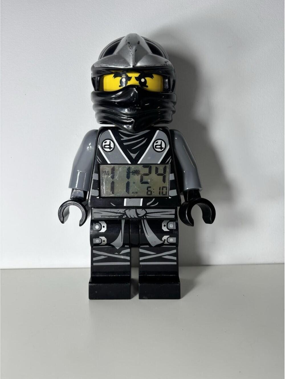 2013 Lego Ninjago Ninja Cole Black Alarm Clock 9" Big LCD *READ*
